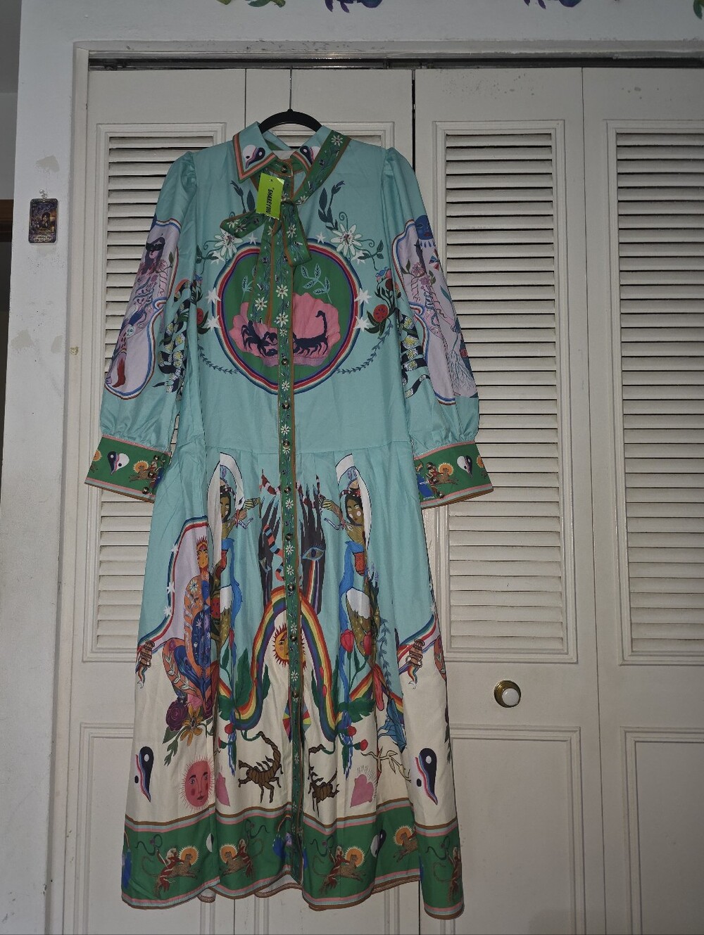 ALEMAIS Multicolor Evergreen Shirt Dress - Picture 9 of 16